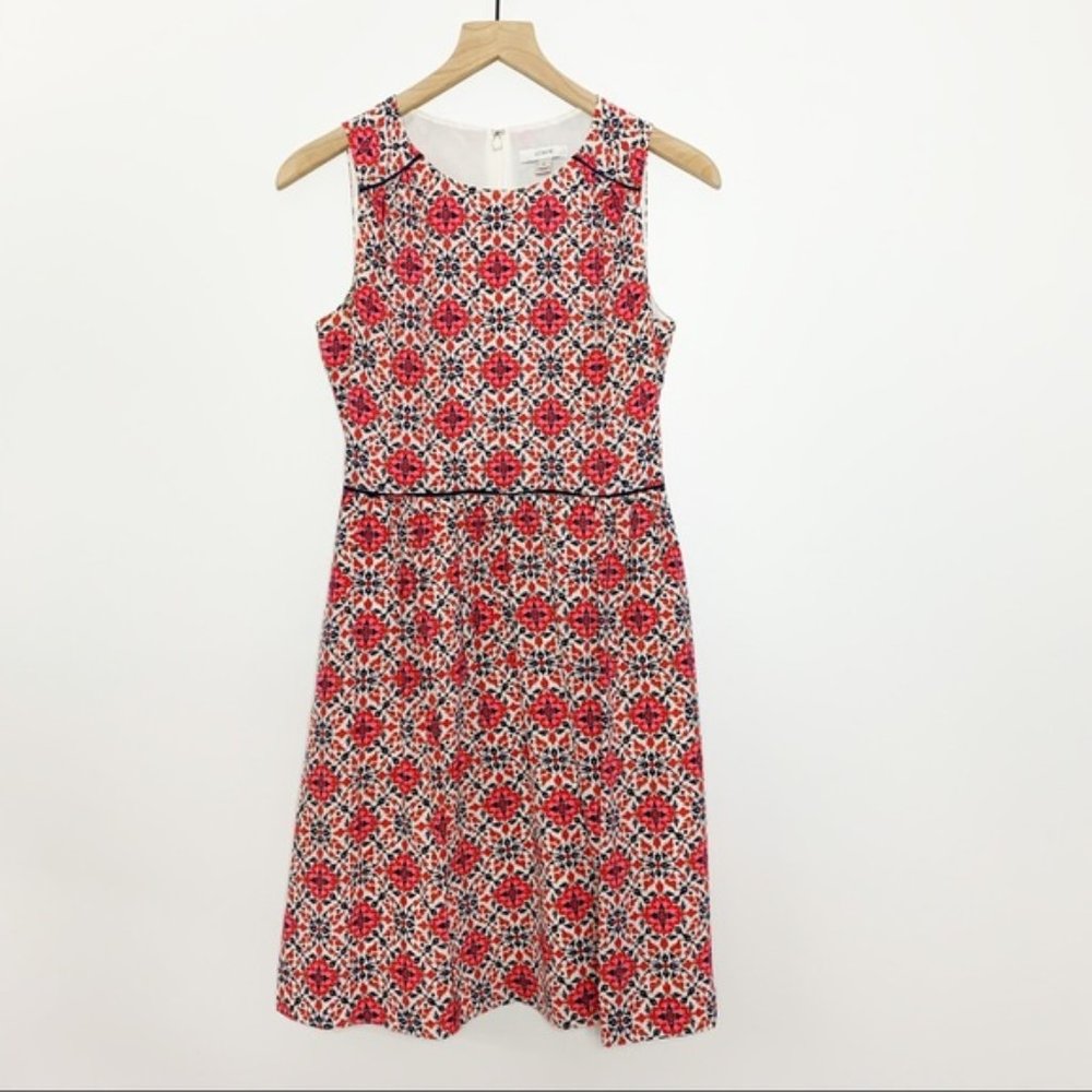 J. Crew California Poppy Dress 100% Silk